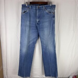 Wrangler Jeans Mens 36x30 (fit‎ 34x30) Blue Denim 13MWZ Cowboy Cut Straight Leg